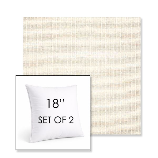 Picture of Kudos Vellum | Set of 2 | Sunbrella 18" Square Outdoor Throw Pillows with Premium Inserts
