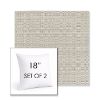 Picture of Linen Silver | Set of 2 | Sunbrella 18" Square Outdoor Throw Pillows with Premium Inserts