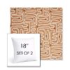 Picture of Nema Peachwood | Set of 2 | Sunbrella 18" Square Outdoor Throw Pillows with Premium Inserts