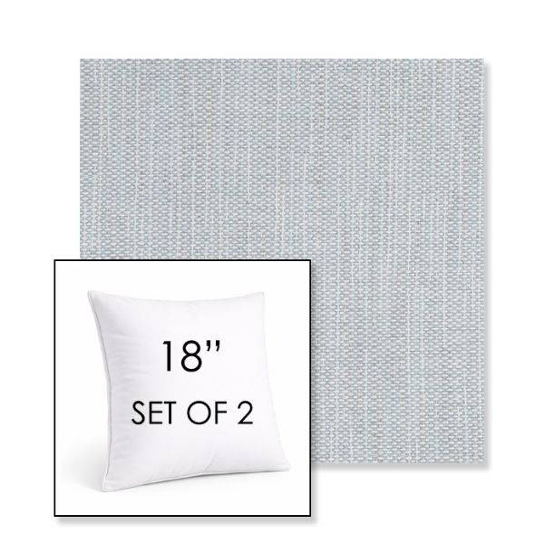 Picture of Nova Chambray | Set of 2 | Sunbrella 18" Square Outdoor Throw Pillows with Premium Inserts