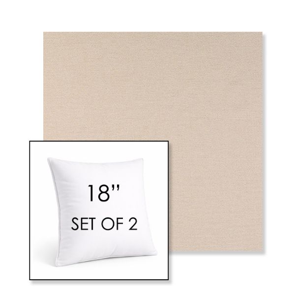 Picture of Nuance Eggshell | Set of 2 | Sunbrella 18" Square Outdoor Throw Pillows with Premium Inserts