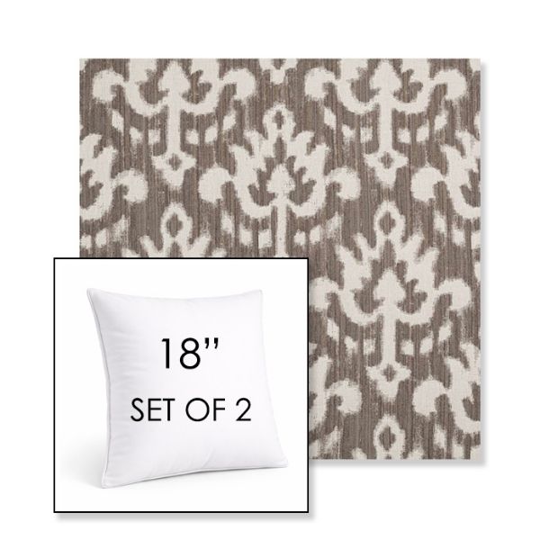 Picture of Patra Mushroom | Set of 2 | Sunbrella 18" Square Outdoor Throw Pillows with Premium Inserts