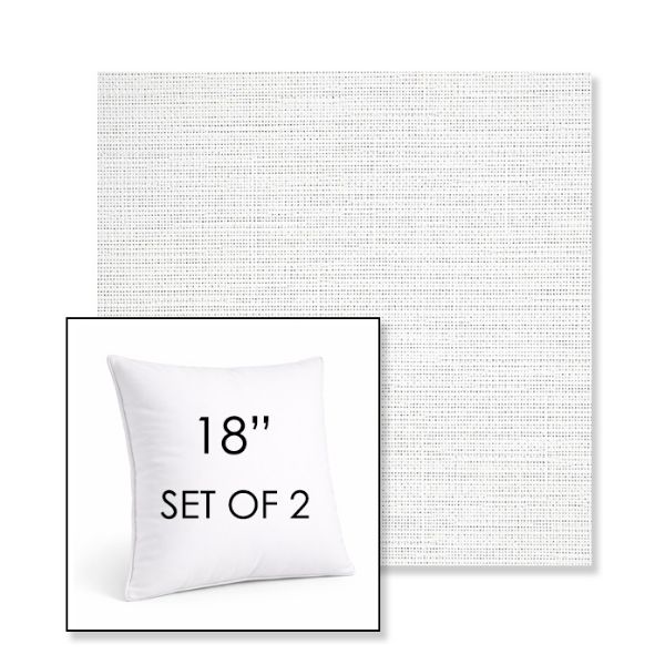 Picture of Piazza White | Set of 2 | Sunbrella 18" Square Outdoor Throw Pillows with Premium Inserts