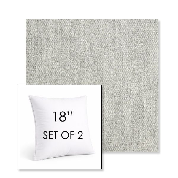 Picture of Pique Gravel | Set of 2 | Sunbrella 18" Square Outdoor Throw Pillows with Premium Inserts