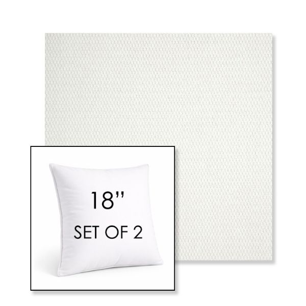Picture of Pique Salt | Set of 2 | Sunbrella 18" Square Outdoor Throw Pillows with Premium Inserts
