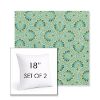 Picture of Plume Peacock | Set of 2 | Sunbrella 18" Square Outdoor Throw Pillows with Premium Inserts