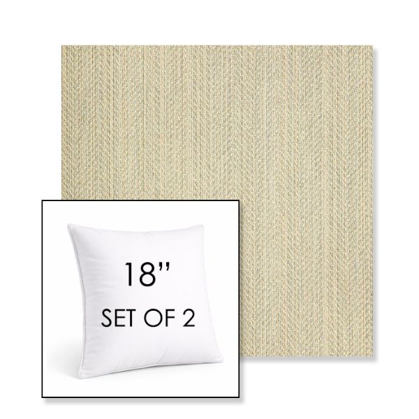 Picture of Posh Dove | Set of 2 | Sunbrella 18" Square Outdoor Throw Pillows with Premium Inserts