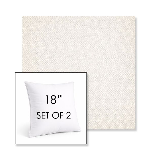 Picture of Posh Snow | Set of 2 | Sunbrella 18" Square Outdoor Throw Pillows with Premium Inserts