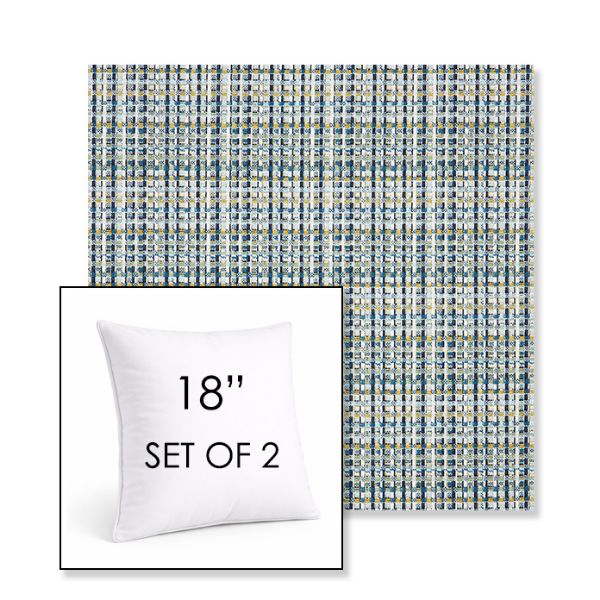 Picture of Principle Lagoon | Set of 2 | Sunbrella 18" Square Outdoor Throw Pillows with Premium Inserts