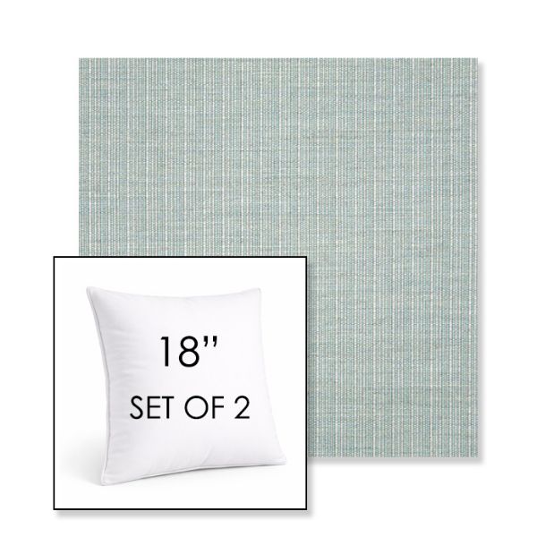 Picture of Proven Seaglass | Set of 2 | Sunbrella 18" Square Outdoor Throw Pillows with Premium Inserts