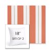 Picture of Relate Persimmon | Set of 2 | Sunbrella 18" Square Outdoor Throw Pillows with Premium Inserts