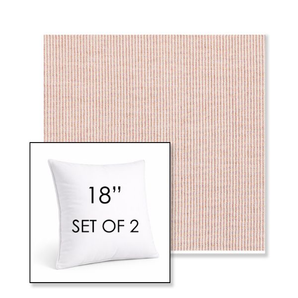 Picture of Replay Clay | Set of 2 | Sunbrella 18" Square Outdoor Throw Pillows with Premium Inserts