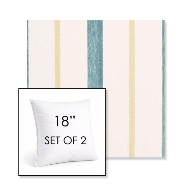 Picture of Revival Lake | Set of 2 | Sunbrella 18" Square Outdoor Throw Pillows with Premium Inserts