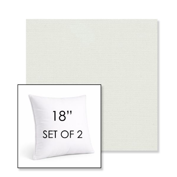 Picture of Sailcloth Salt | Set of 2 | Sunbrella 18" Square Outdoor Throw Pillows with Premium Inserts