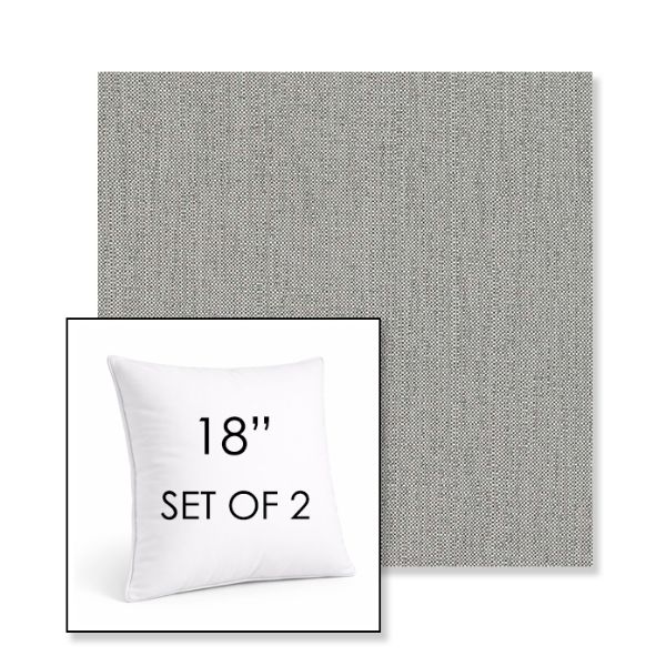 Picture of Savane Nimbus | Set of 2 | Sunbrella 18" Square Outdoor Throw Pillows with Premium Inserts