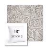 Picture of Sensibility Linen | Set of 2 | Sunbrella 18" Square Outdoor Throw Pillows with Premium Inserts