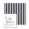 Picture of Shore Navy | Set of 2 | Sunbrella 18" Square Outdoor Throw Pillows with Premium Inserts