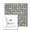 Picture of Toggle Greystone | Set of 2 | Sunbrella 18" Square Outdoor Throw Pillows with Premium Inserts