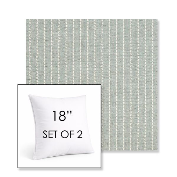 Picture of Trail Sky | Set of 2 | Sunbrella 18" Square Outdoor Throw Pillows with Premium Inserts