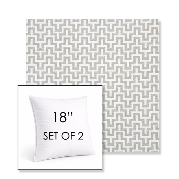 Picture of Underline Dove | Set of 2 | Sunbrella 18" Square Outdoor Throw Pillows with Premium Inserts