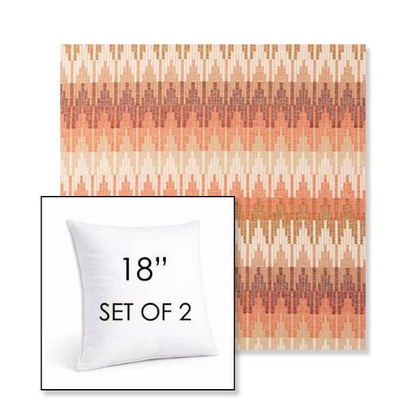 Picture of Valley Desert | Set of 2 | Sunbrella 18" Square Outdoor Throw Pillows with Premium Inserts