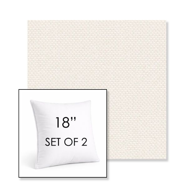 Picture of Wadi Sugar | Set of 2 | Sunbrella 18" Square Outdoor Throw Pillows with Premium Inserts