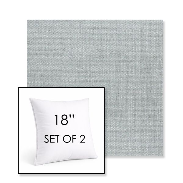 Picture of Willa Seaglass | Set of 2 | Sunbrella 18" Square Outdoor Throw Pillows with Premium Inserts
