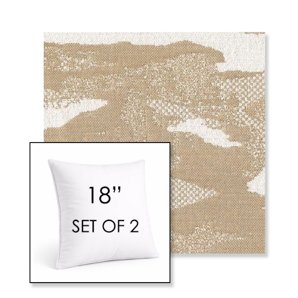 Picture of Yama Tomori | Set of 2 | Sunbrella 18" Square Outdoor Throw Pillows with Premium Inserts