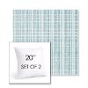 Picture of Benson Lagoon | Set of 2 | Sunbrella 20" Square Outdoor Throw Pillows with Premium Inserts