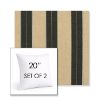 Picture of Berenson Tuxedo | Set of 2 | Sunbrella 20" Square Outdoor Throw Pillows with Premium Inserts