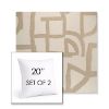 Picture of Brushstroke Stucco | Set of 2 | Sunbrella 20" Square Outdoor Throw Pillows with Premium Inserts