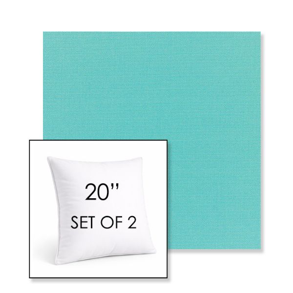 Picture of Canvas Aruba | Set of 2 | Sunbrella 20" Square Outdoor Throw Pillows with Premium Inserts