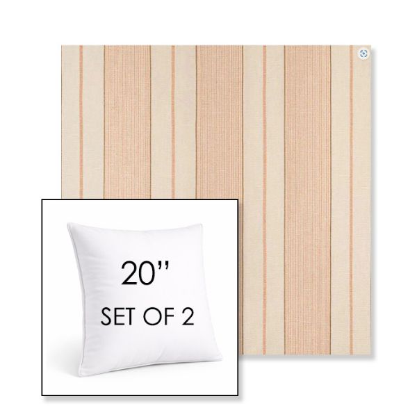 Picture of Carlo Mesa | Set of 2 | Sunbrella 20" Square Outdoor Throw Pillows with Premium Inserts