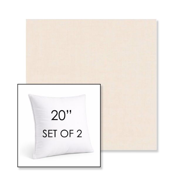 Picture of Cast Bisque | Set of 2 | Sunbrella 20" Square Outdoor Throw Pillows with Premium Inserts