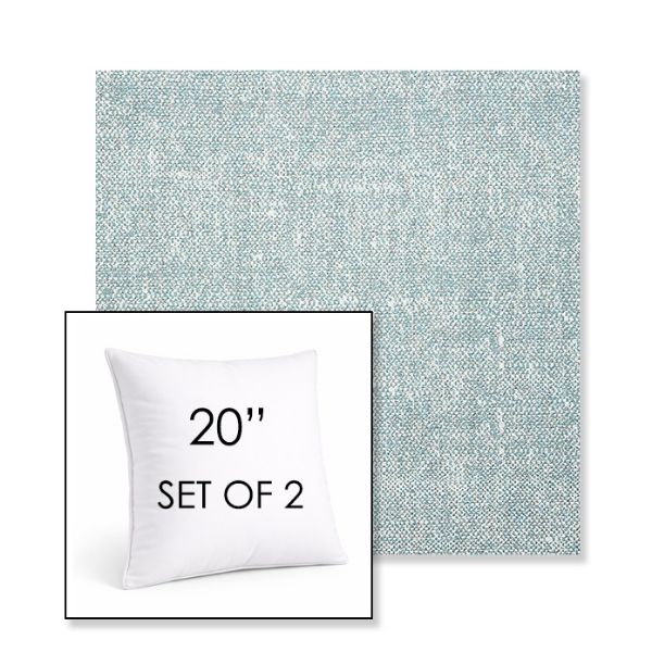 Picture of Chartres Opal | Set of 2 | Sunbrella 20" Square Outdoor Throw Pillows with Premium Inserts