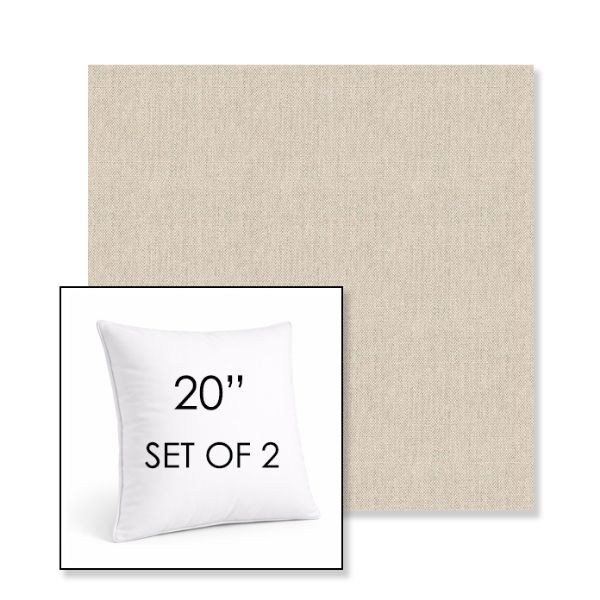 Picture of Cliff Obvious | Set of 2 | Sunbrella 20" Square Outdoor Throw Pillows with Premium Inserts