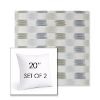 Picture of Dream Mist | Set of 2 | Sunbrella 20" Square Outdoor Throw Pillows with Premium Inserts