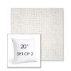 Picture of Dumont Snow | Set of 2 | Sunbrella 20" Square Outdoor Throw Pillows with Premium Inserts