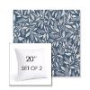 Picture of Exquisite Indigo | Set of 2 | Sunbrella 20" Square Outdoor Throw Pillows with Premium Inserts