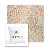 Picture of Flora Sunset | Set of 2 | Sunbrella 20" Square Outdoor Throw Pillows with Premium Inserts