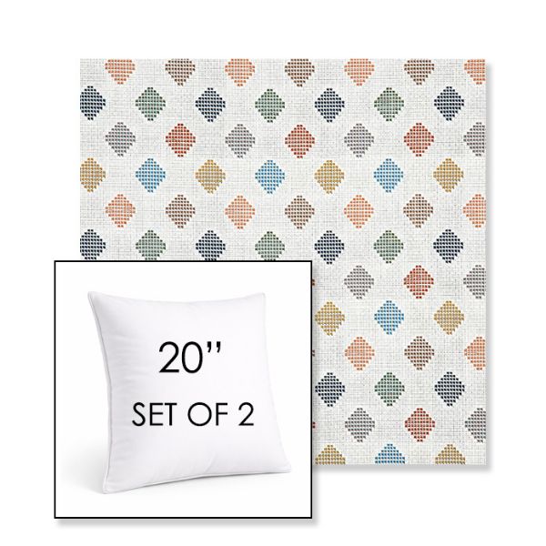 Picture of Infused Gem | Set of 2 | Sunbrella 20" Square Outdoor Throw Pillows with Premium Inserts