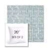 Picture of Key Figure Twilight | Set of 2 | Sunbrella 20" Square Outdoor Throw Pillows with Premium Inserts