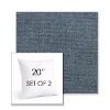 Picture of Kismet Denim | Set of 2 | Sunbrella 20" Square Outdoor Throw Pillows with Premium Inserts