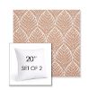 Picture of Linnaeus Clay | Set of 2 | Sunbrella 20" Square Outdoor Throw Pillows with Premium Inserts