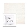 Picture of Litchfield Snow | Set of 2 | Sunbrella 20" Square Outdoor Throw Pillows with Premium Inserts