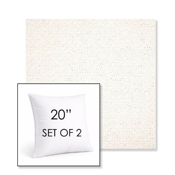 Picture of Litchfield Snow | Set of 2 | Sunbrella 20" Square Outdoor Throw Pillows with Premium Inserts