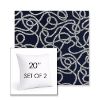Picture of Maritime Nautical | Set of 2 | Sunbrella 20" Square Outdoor Throw Pillows with Premium Inserts