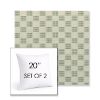 Picture of Mend Juniper | Set of 2 | Sunbrella 20" Square Outdoor Throw Pillows with Premium Inserts