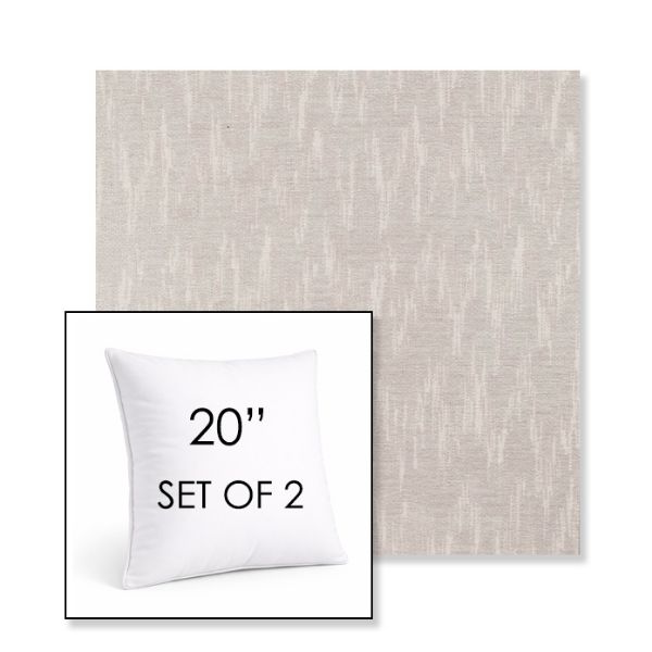 Picture of Mountains Snow | Set of 2 | Sunbrella 20" Square Outdoor Throw Pillows with Premium Inserts
