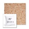 Picture of Nema Peachwood | Set of 2 | Sunbrella 20" Square Outdoor Throw Pillows with Premium Inserts